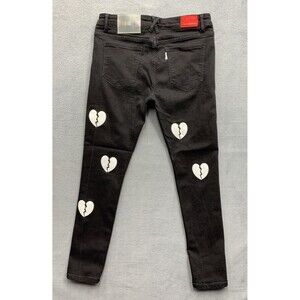 Pheelings Denim Jeans Men's Size 34X31 Black Broken Hearts Logo I Love You
